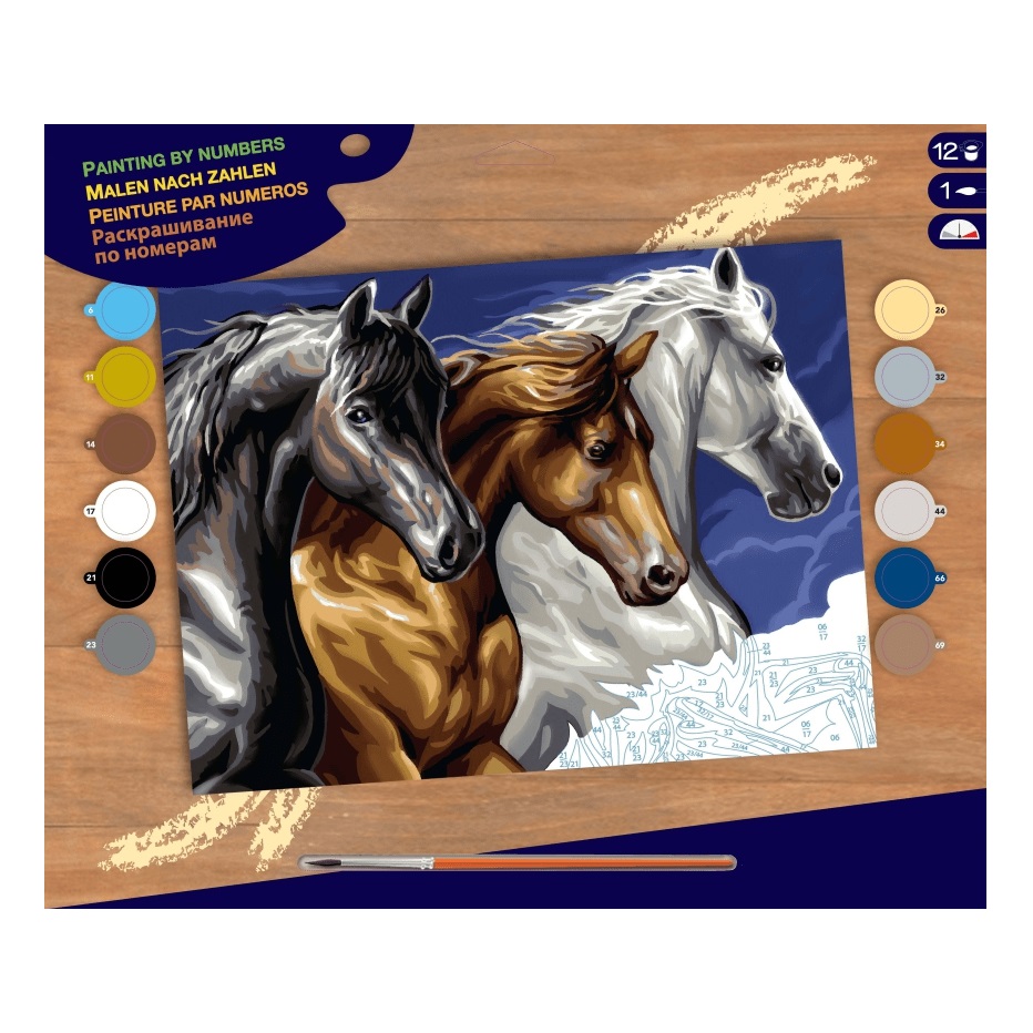 Набір для творчості Sequin Art Painting By Numbers Senior Дикі коні (SA1040) - фото 2