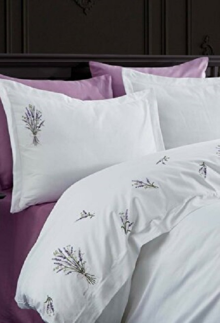 Комплект постельного белья Dantela Vita Lavender с вышивкой Евро Разноцветный 000230343 - фото 2
