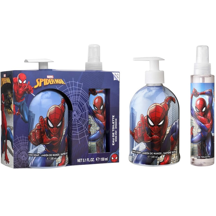 Набір Spiderman для хлопчиків, рідке мило для рук, 500 мл + туалетна вода, 150 мл - фото 1