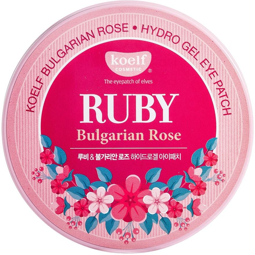 Гидрогелевые патчи для глаз Koelf с рубином и болгарской розой , 60 шт - фото 1