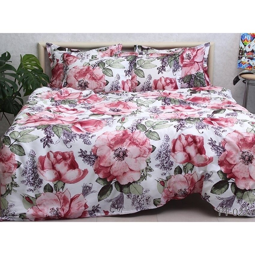 Комплект постельного белья TAG Tekstil с компаньоном 2-спальный Разноцветный 000240924 (PT-022) - фото 1