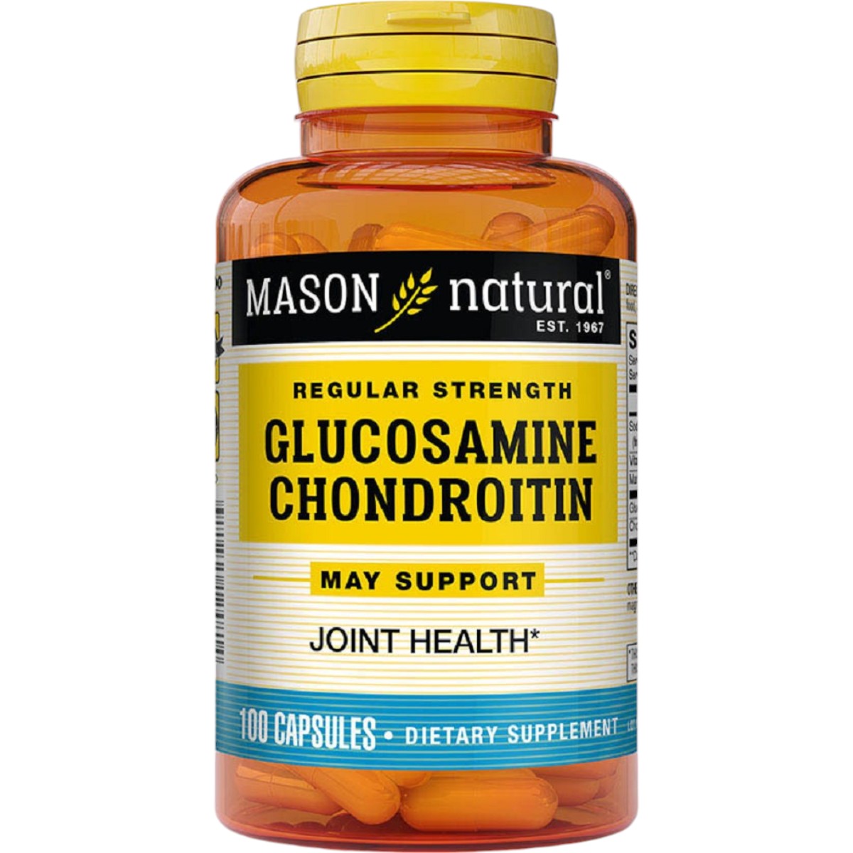 Глюкозамин и хондроитин Mason Natural Glucosamine Chondroitin Regular Strength 100 капсул - фото 1