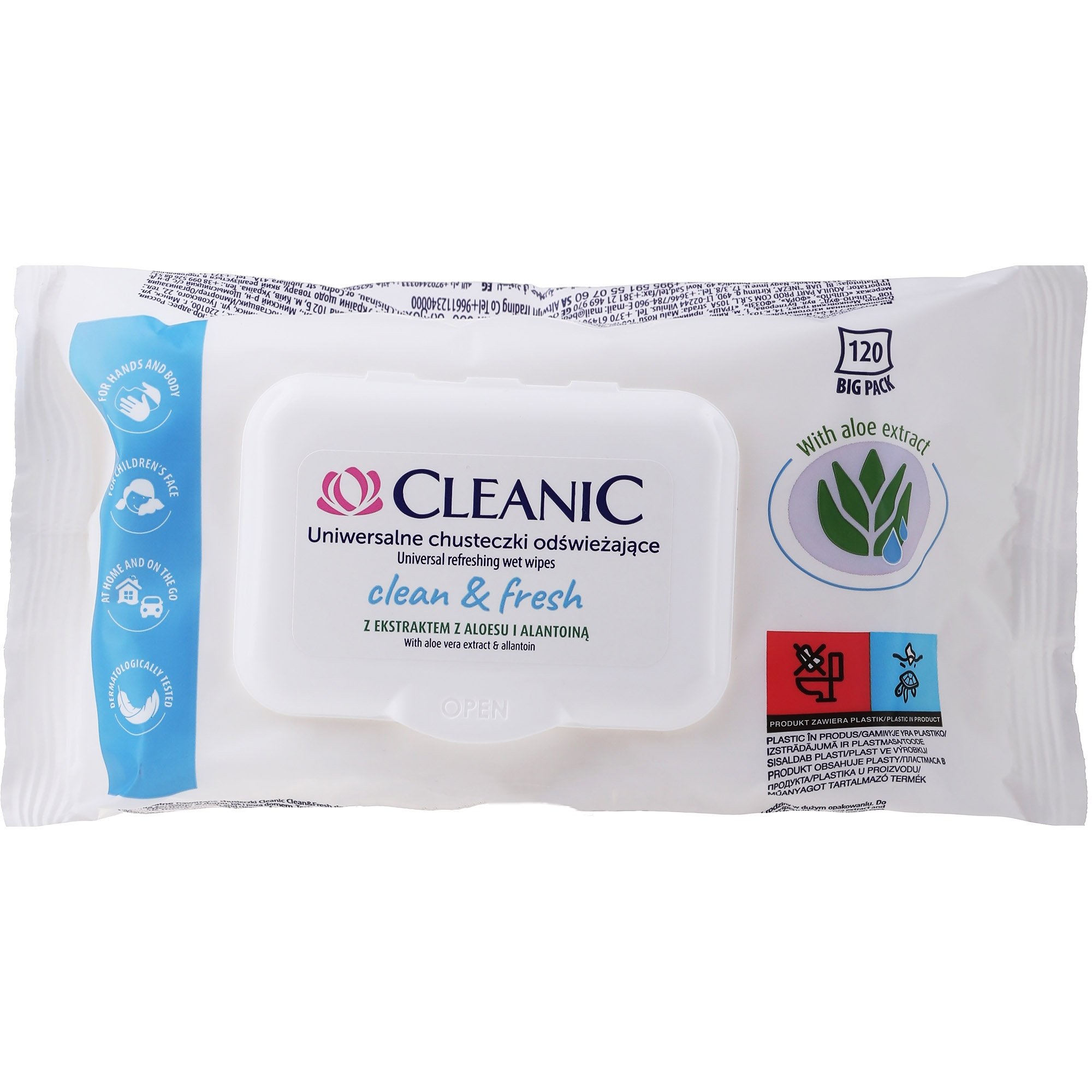 Влажные салфетки Cleanic Clean&Fresh универсальные 120 шт. - фото 1