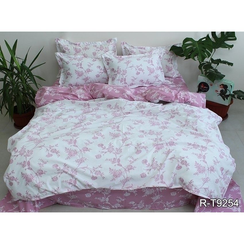 Комплект постільної білизни TAG Tekstil з компаньйоном Сімейний 000210656 (R-T9254) - фото 1