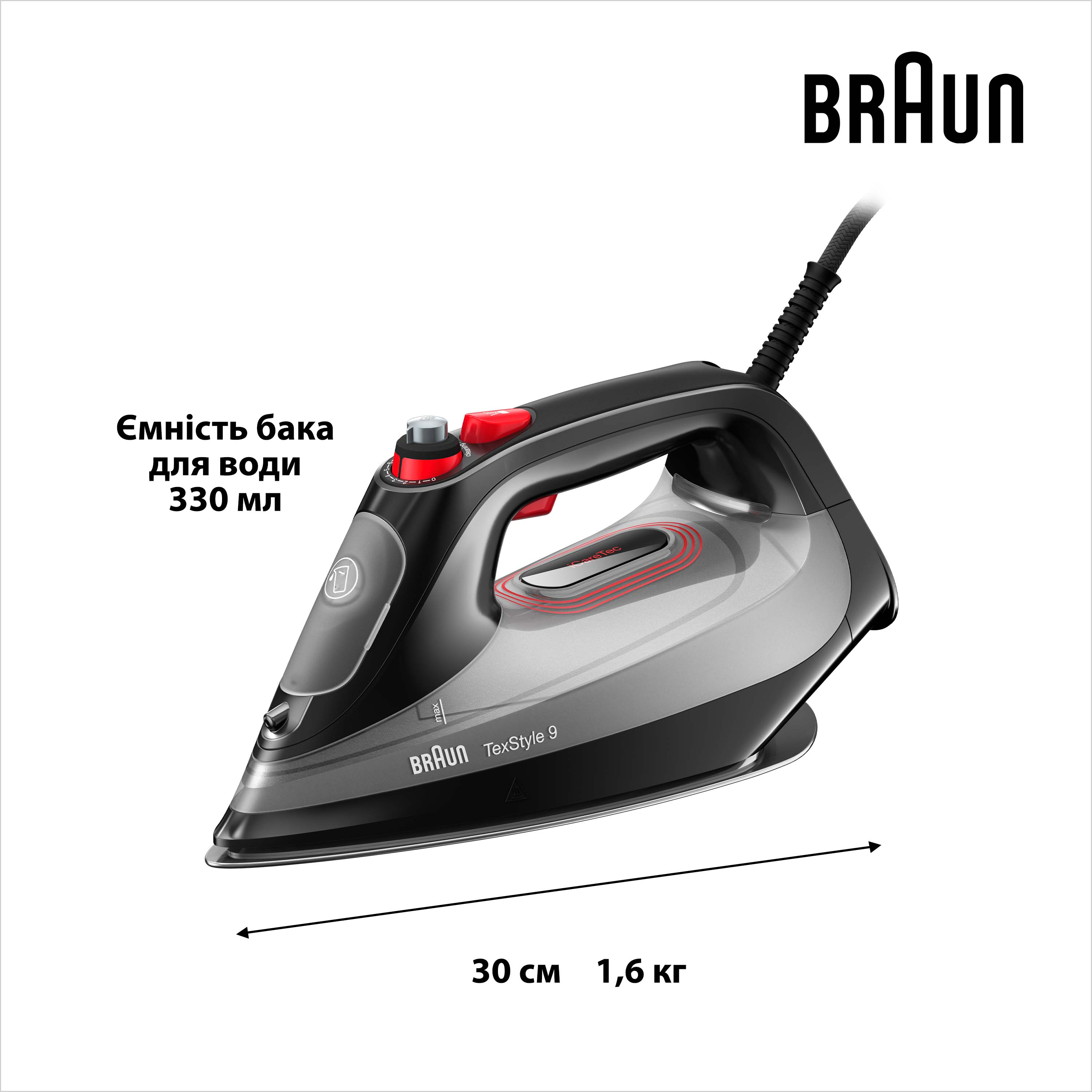 Утюг Braun TexStyle 9 SI 9281 BK черный - фото 6