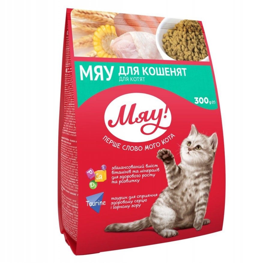 Сухой корм для котят Мяу, 300 г (B1210020) - фото 1