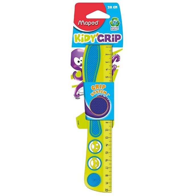 Линейка Maped Kidy Grip 20 см пластиковая, в ассортименте (MP.278710) - фото 5