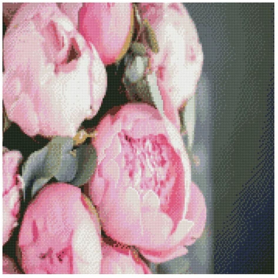 Алмазная мозаика Strateg Розовая нежность GA0006 50х50 см - фото 1