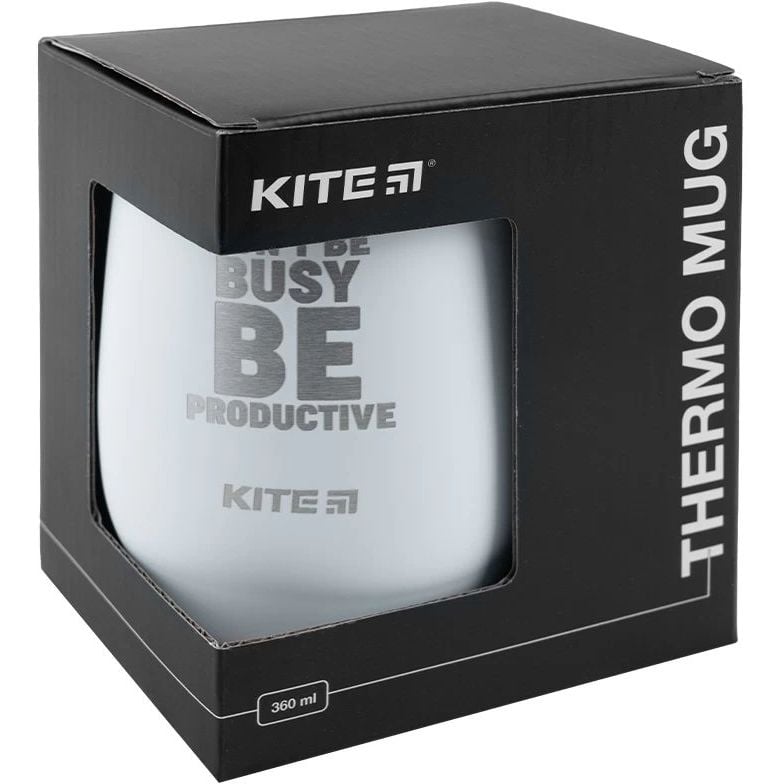 Термокружка Kite Be productive 360 мл белая (K22-378-03-1) - фото 5