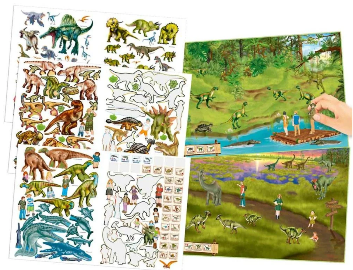 Альбом для розфарбовування Motto A/S Dino World Зоопарк з динозаврами (411400) - фото 2