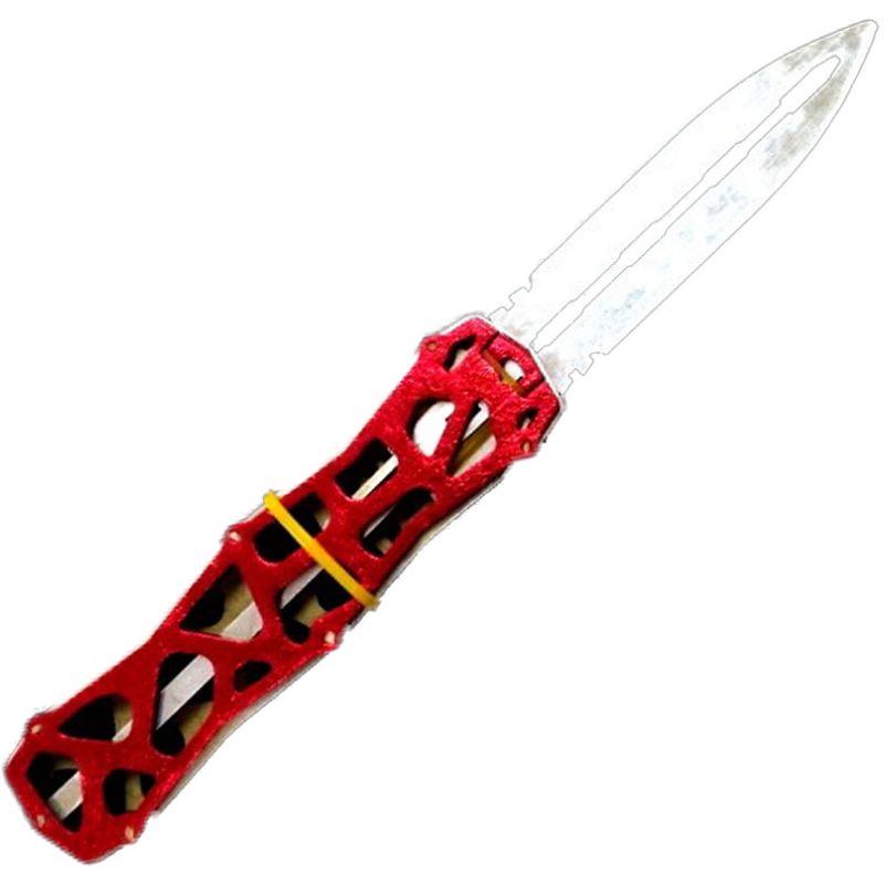 Сувенирный деревянный нож Сувенир-декор Выкидуха Скелетон SK-RED (Красный) - фото 1