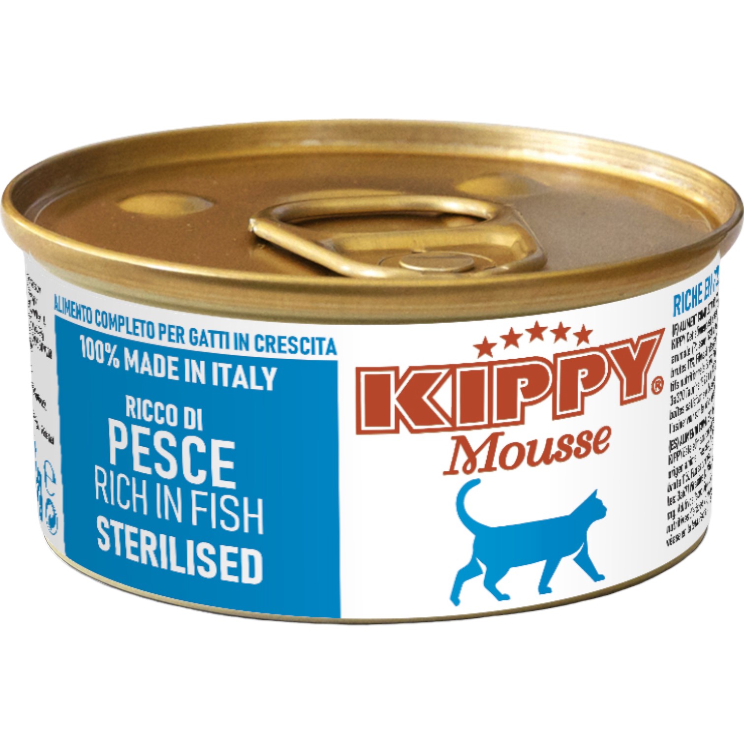 Влажный корм Kippy Mousse для стерилизованных кошек мусс с рыбой 85 г - фото 1