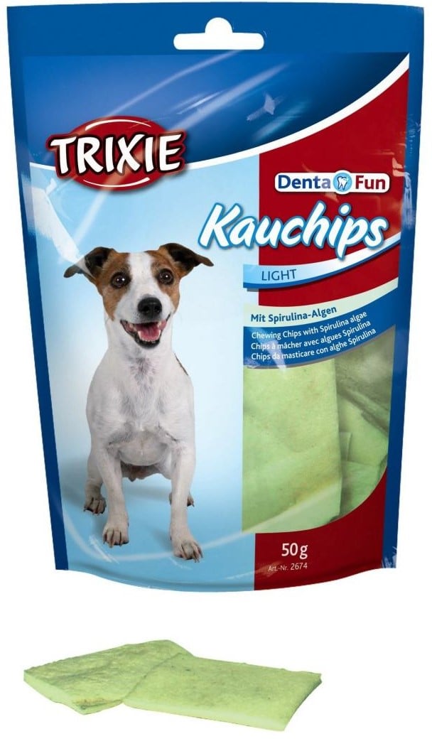 Ласощі для собак Trixie KauChips Light, з спіруліною, 50 г - фото 1