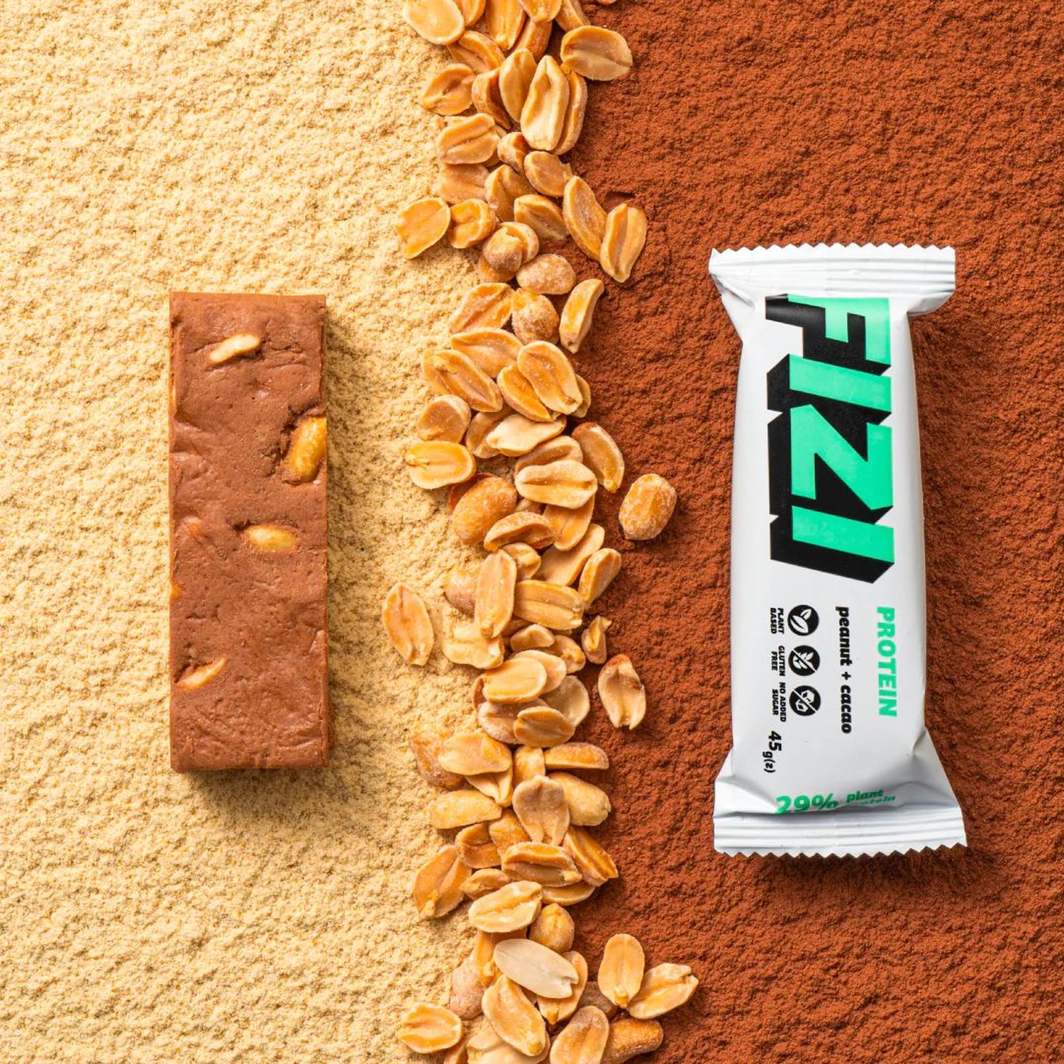 Набор протеиновых батончиков Fizi Protein Peanut + cacao 10 шт. - фото 7