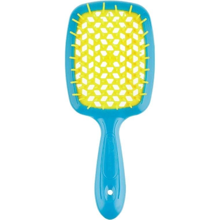Щітка для волосся Janeke Superbrush, світло-синя з жовтим - фото 1