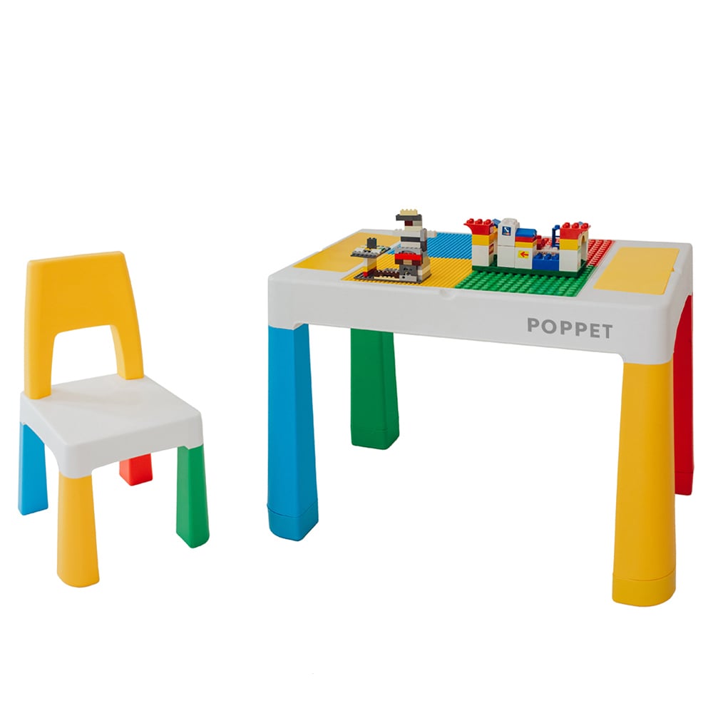 Комплект Poppet Столик Color Yellow 5 в 1 + Стул + Подушка на стул + Набор фломастеров (PP-002Y-G) - фото 2