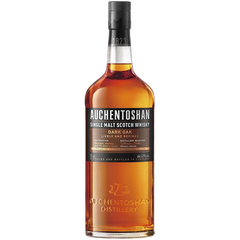 Виски Auchentoshan Dark Oak Single Malt Scotch Whisky 43% 1 л - фото 1