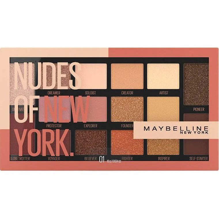 Палитра теней для век Maybelline New York Nudes of New York 16 шт. 18 г (BB3281200) - фото 1