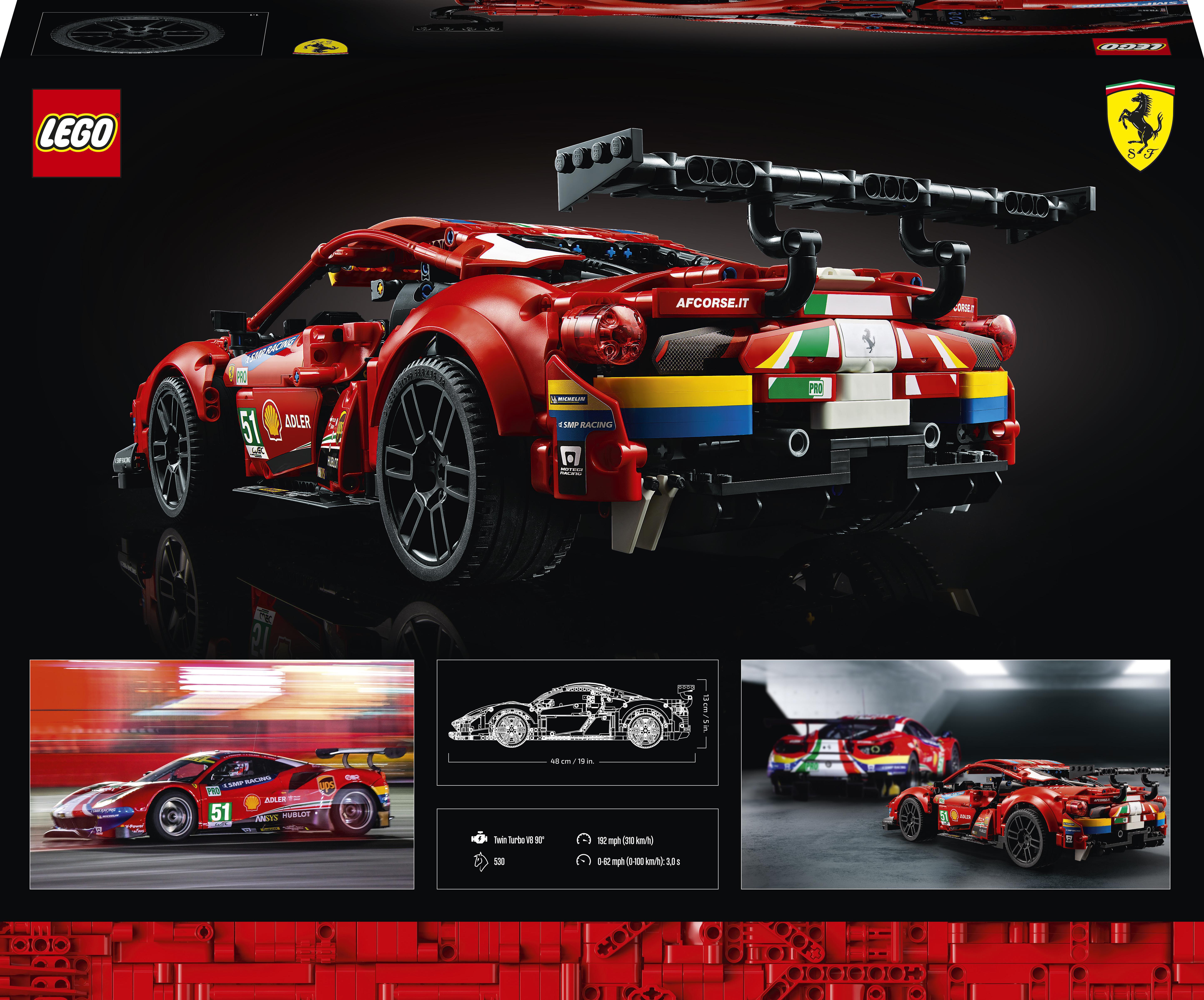 Конструктор LEGO Technic Ferrari 488 GTE AF Corse №51, 1677 деталей (42125) - фото 2