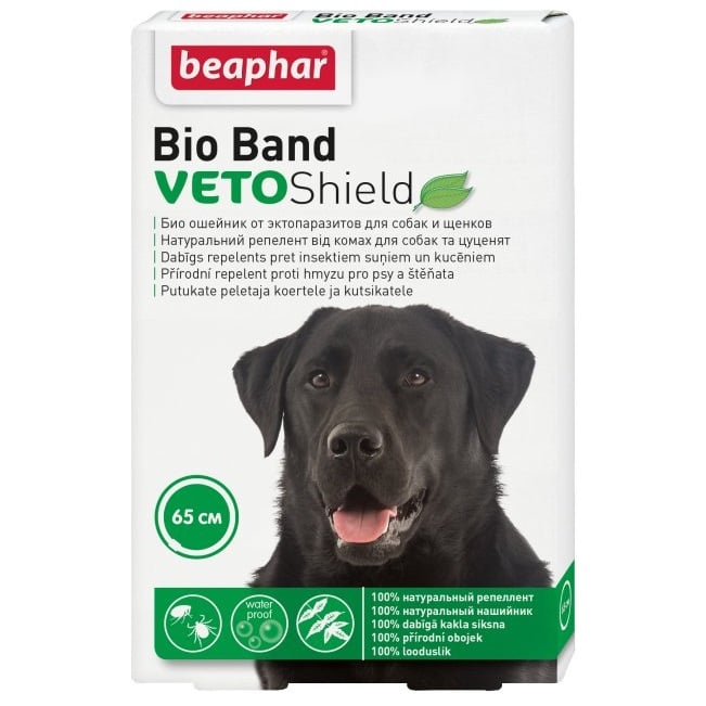 Нашийник Beaphar Bio Collar від бліх, кліщів та комарів для собак з 2 місяців, 65 см (10665) - фото 1