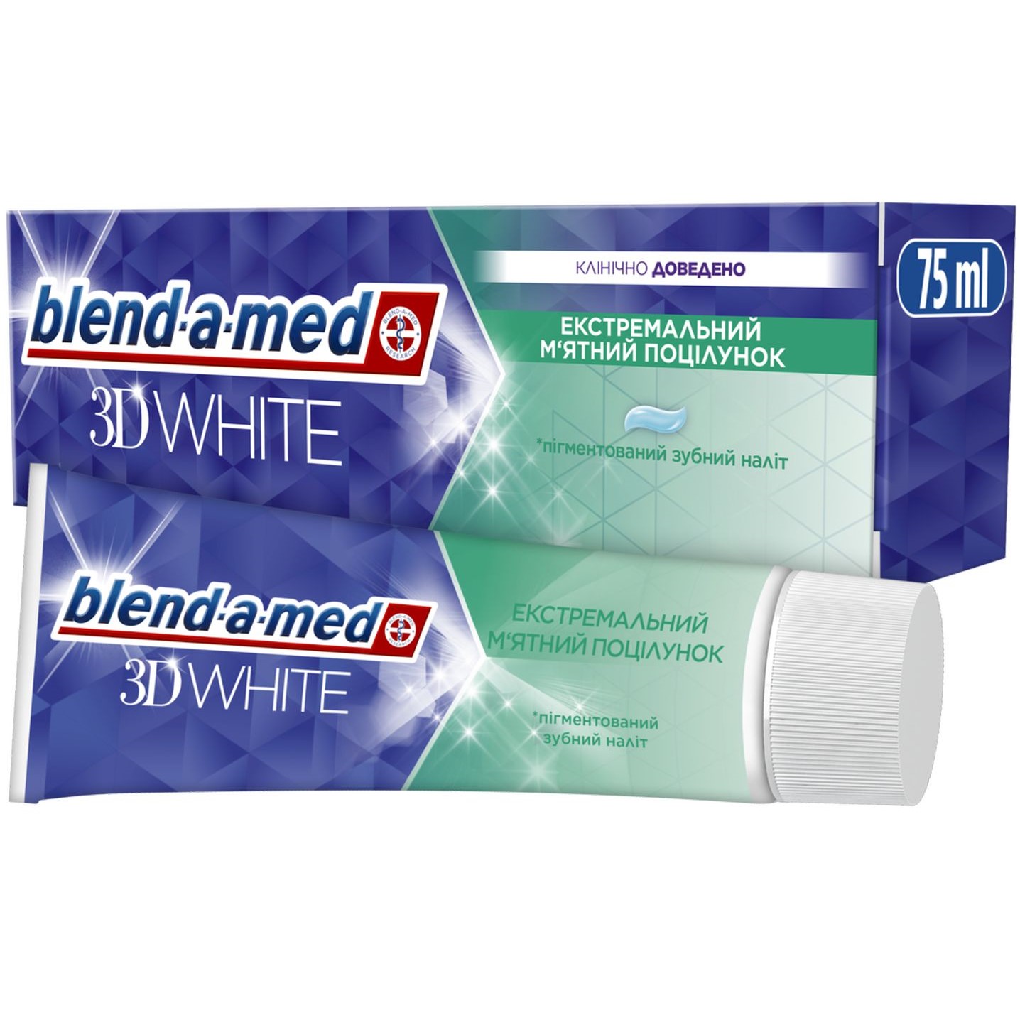 Зубная паста Blend-a-med 3D White Экстремальный мятный поцелуй 75 мл - фото 1