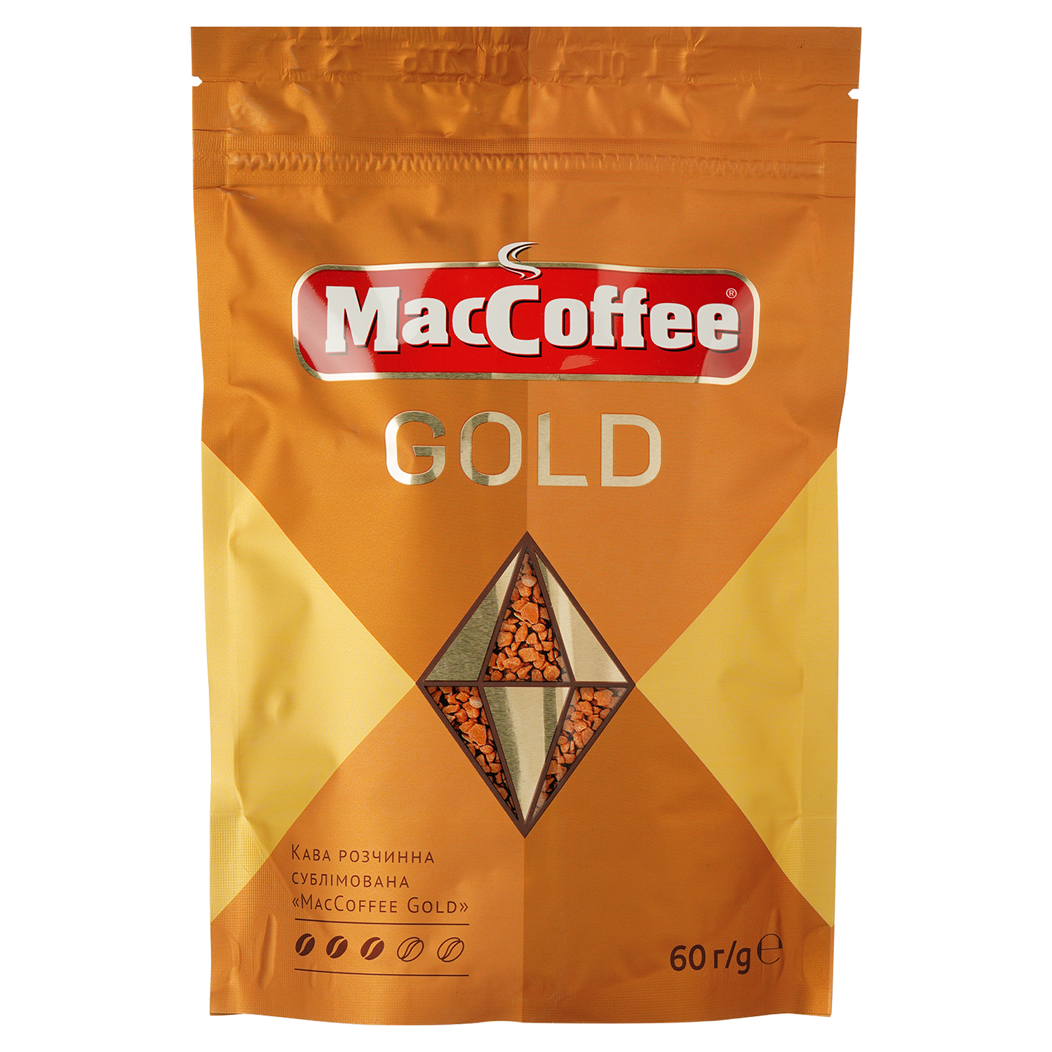 Кава розчинна MacCoffee Gold натуральна, 60 г (851695) - фото 1