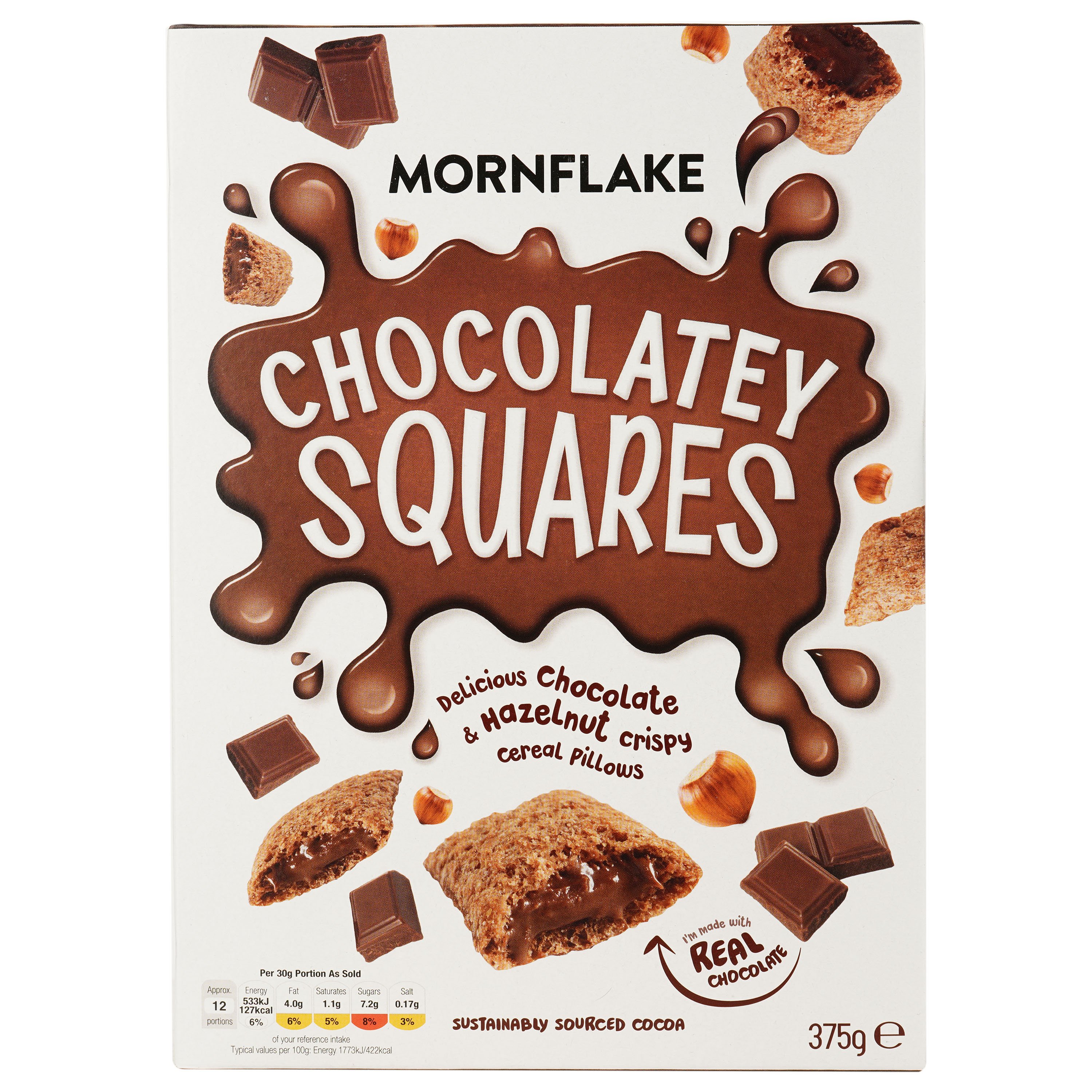 Подушечки Mornflake с начинкой со вкусом шоколада и ореха 375 г (600873) - фото 1