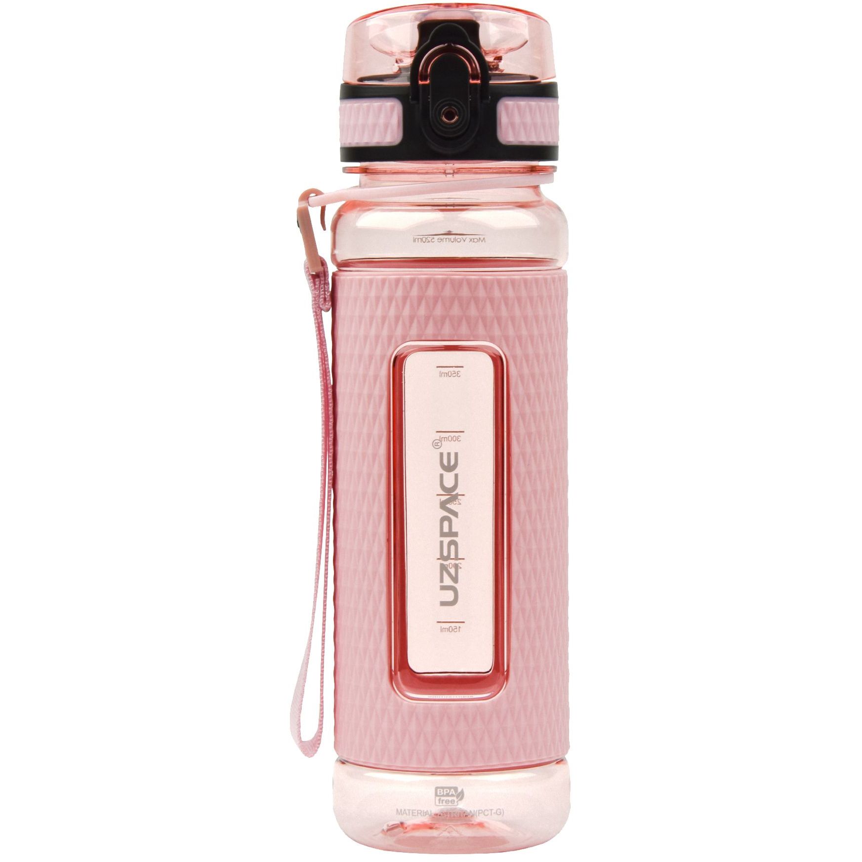 Пляшка для води UZspace Diamond 450 мл коралово рожева (5044) - фото 1