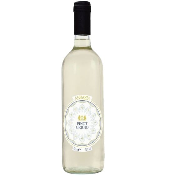 Вино Abbazia Pinot Grigio, біле, сухе, 12%, 0,75 л - фото 1