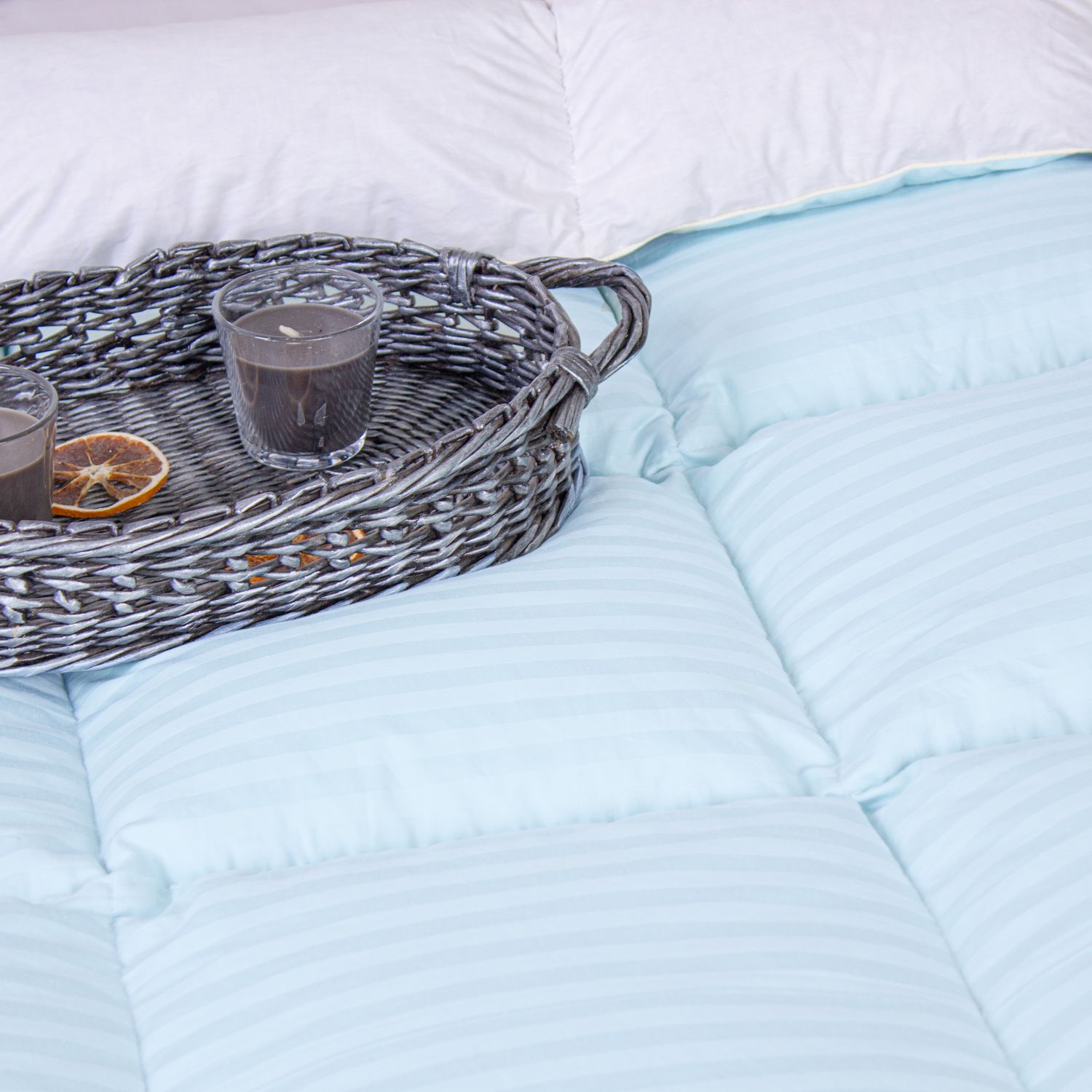 Одеяло пуховое MirSon Valentino 034, king size, 240x220, голубое (2200000002143) - фото 3