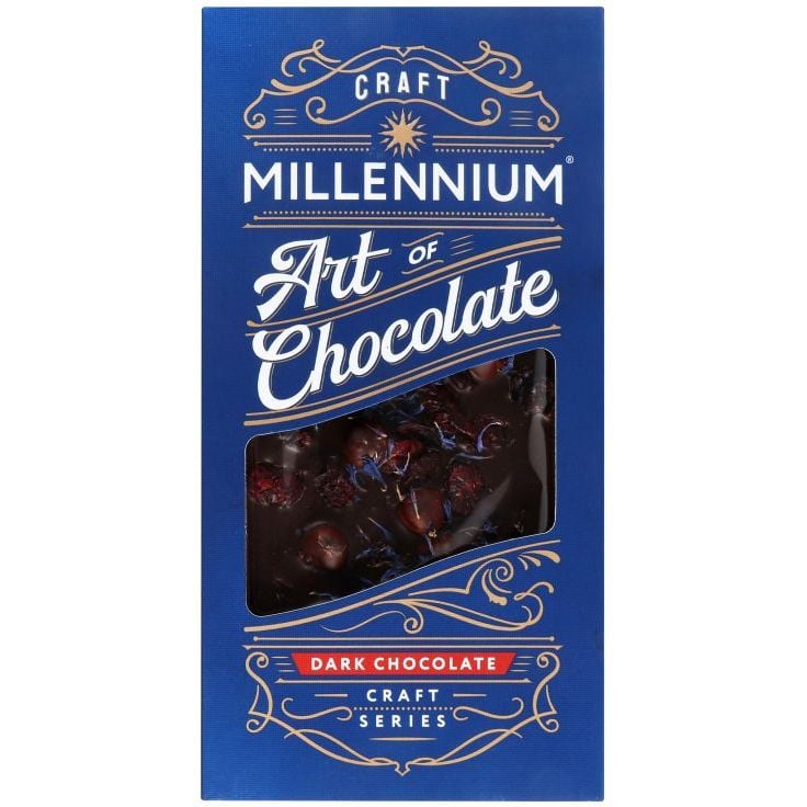 Шоколад чорний Millennium Craft Series Фундук, журавлина та волошки 100 г (917259) - фото 1