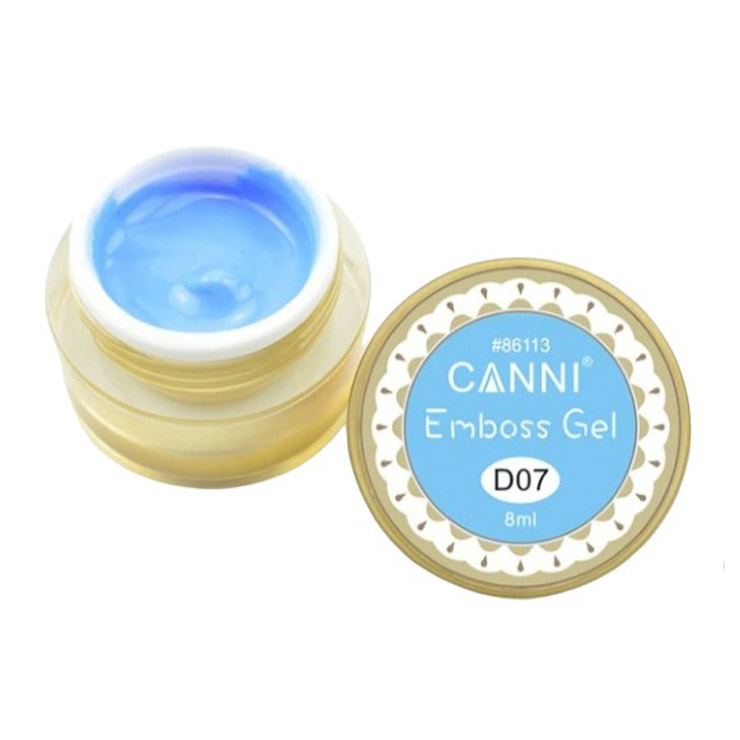 Гель-паста Canni 3D Emboss Gel D07 голубой 8 мл - фото 1