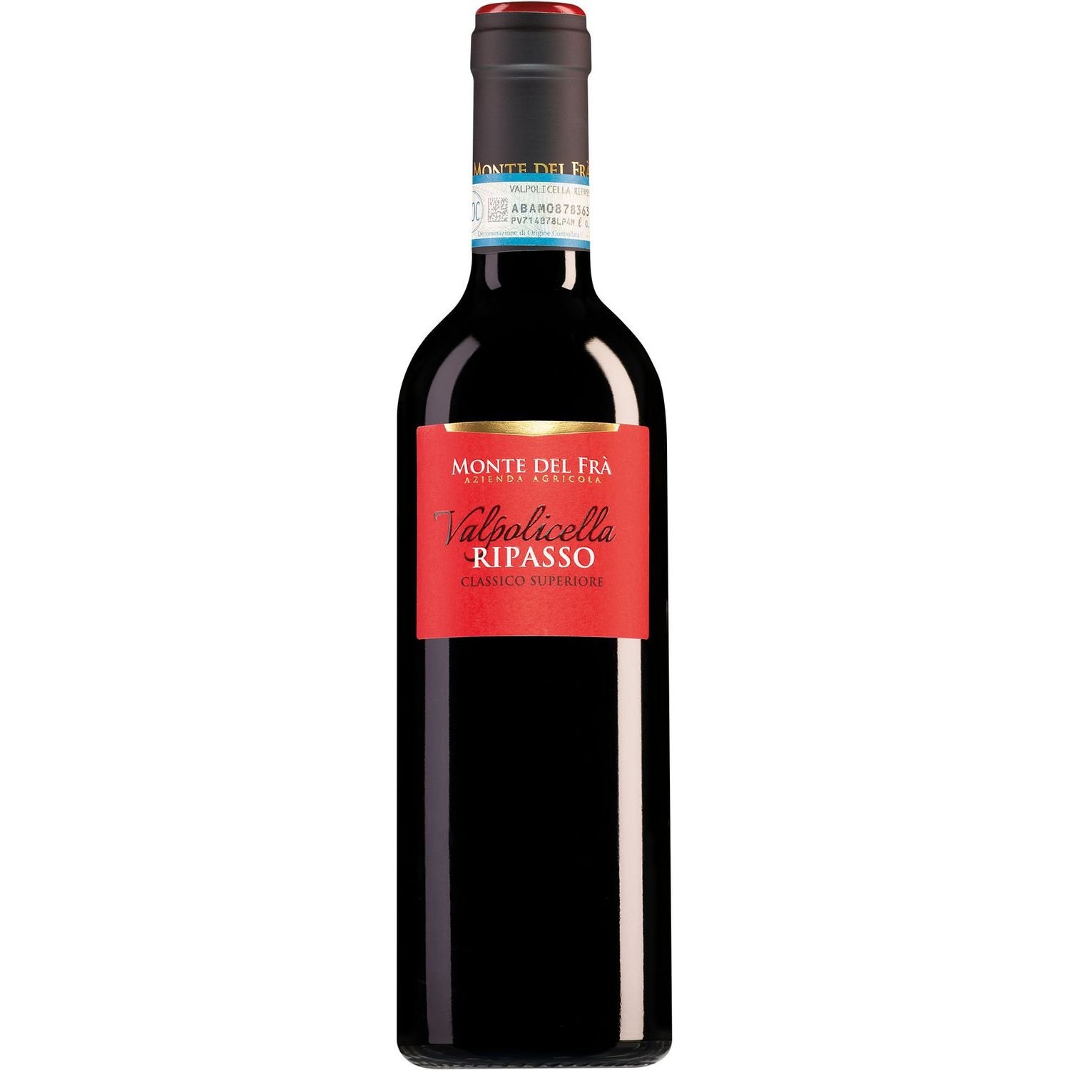 Вино Monte Del Fra Valpolicella Ripasso Superiore Classico DOC, червоне, сухе, 0,375 л - фото 1