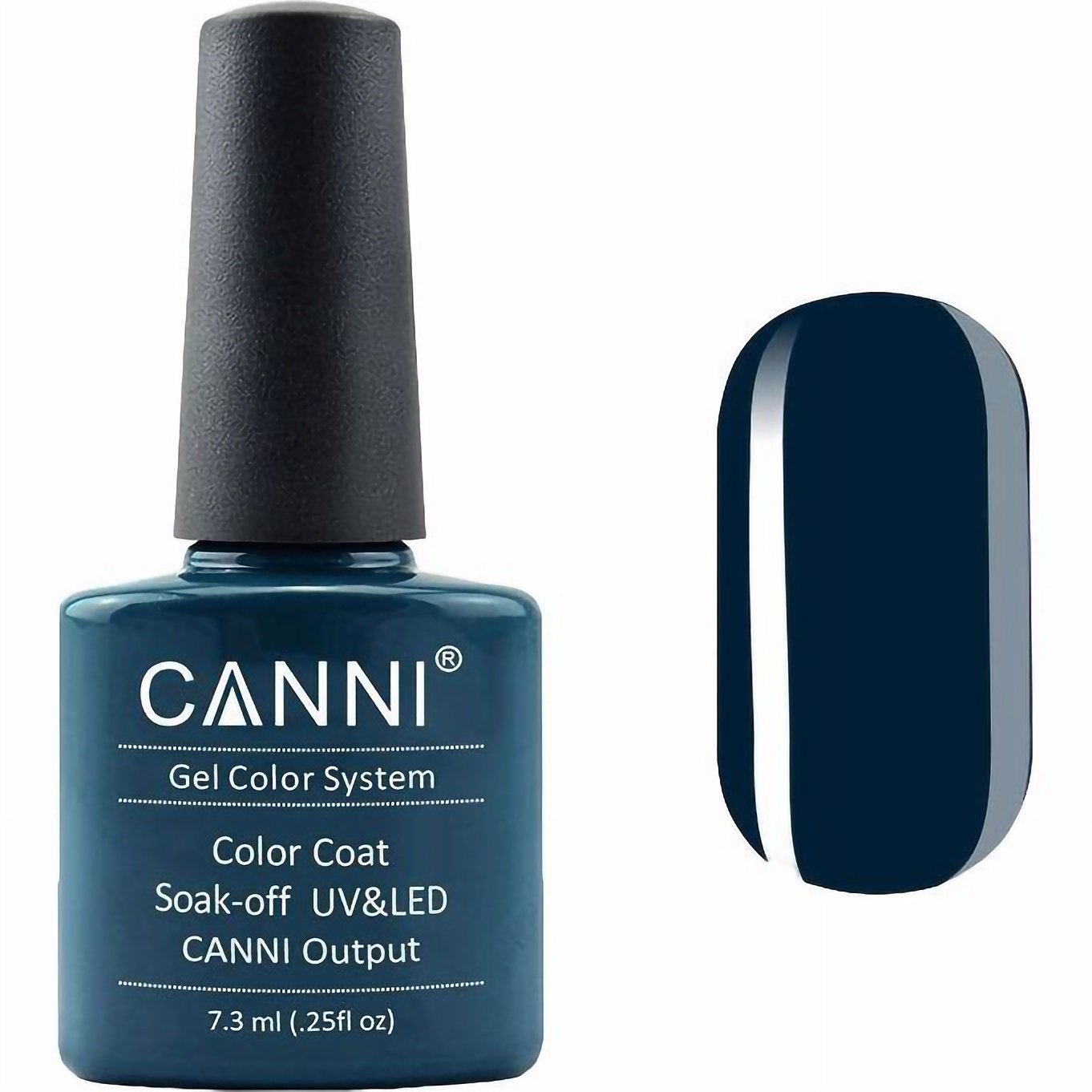 Гель-лак Canni Color Coat Soak-off UV&LED 126 темный бирюзово-зеленый 7.3 мл - фото 1