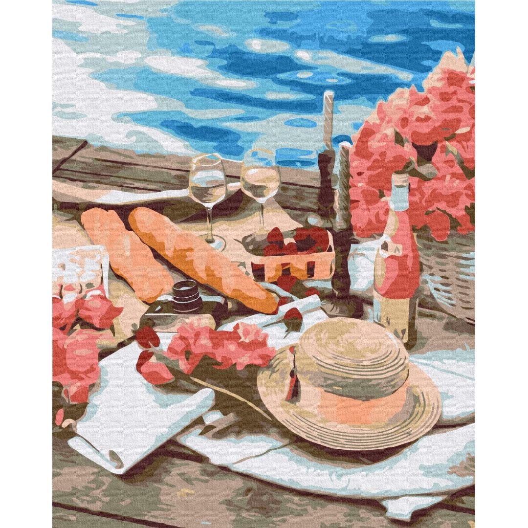 Картина по номерам Пикник рядом с морем Brushme 40x50 см разноцветная 000277234 - фото 1