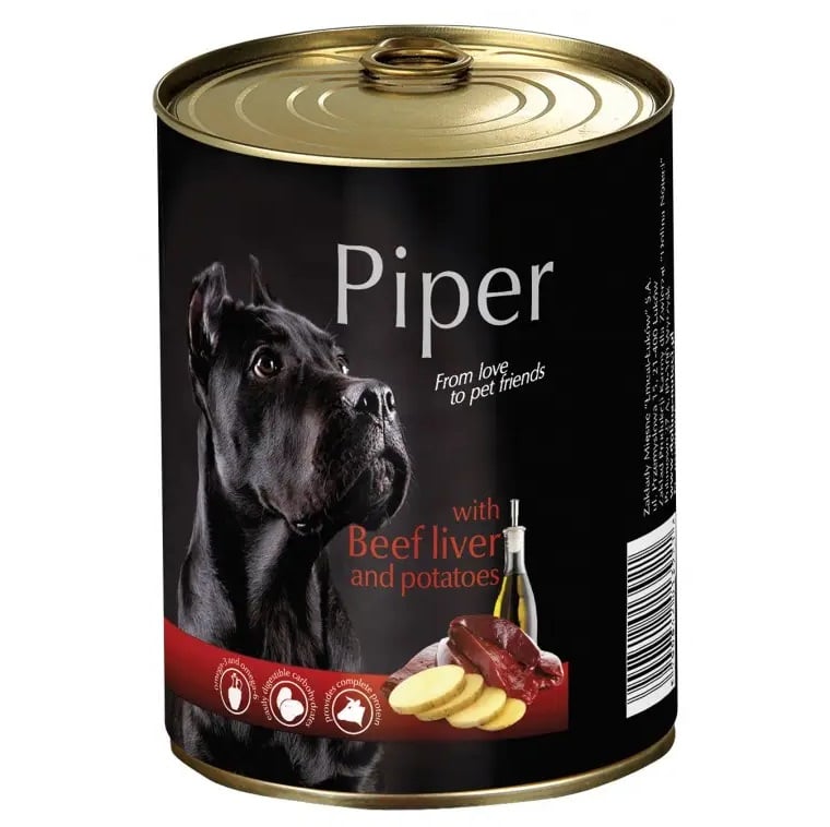 Вологий корм для собак Dolina Noteci Piper з яловичою печінкою та картоплею 800 г (DN114-300342) - фото 1