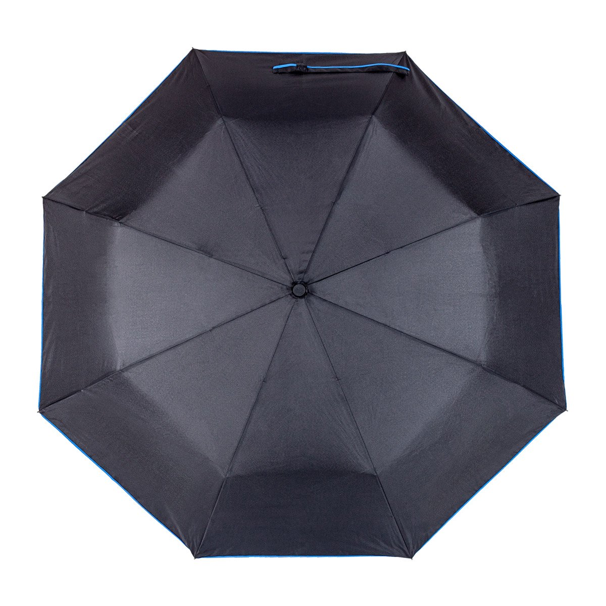 Зонт полуавтоматический Bergamo Sky, черный с синим (7040004) - фото 3