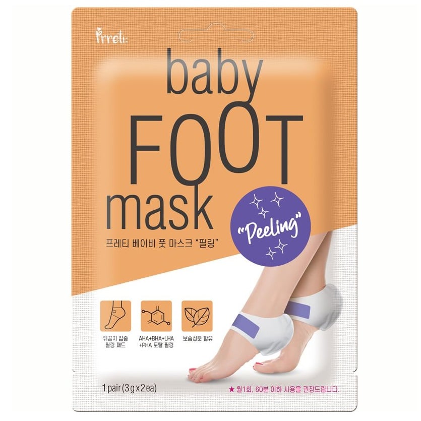 Маска для ног Prreti baby foot mask с эффектом пилинга, 1 пара - фото 1