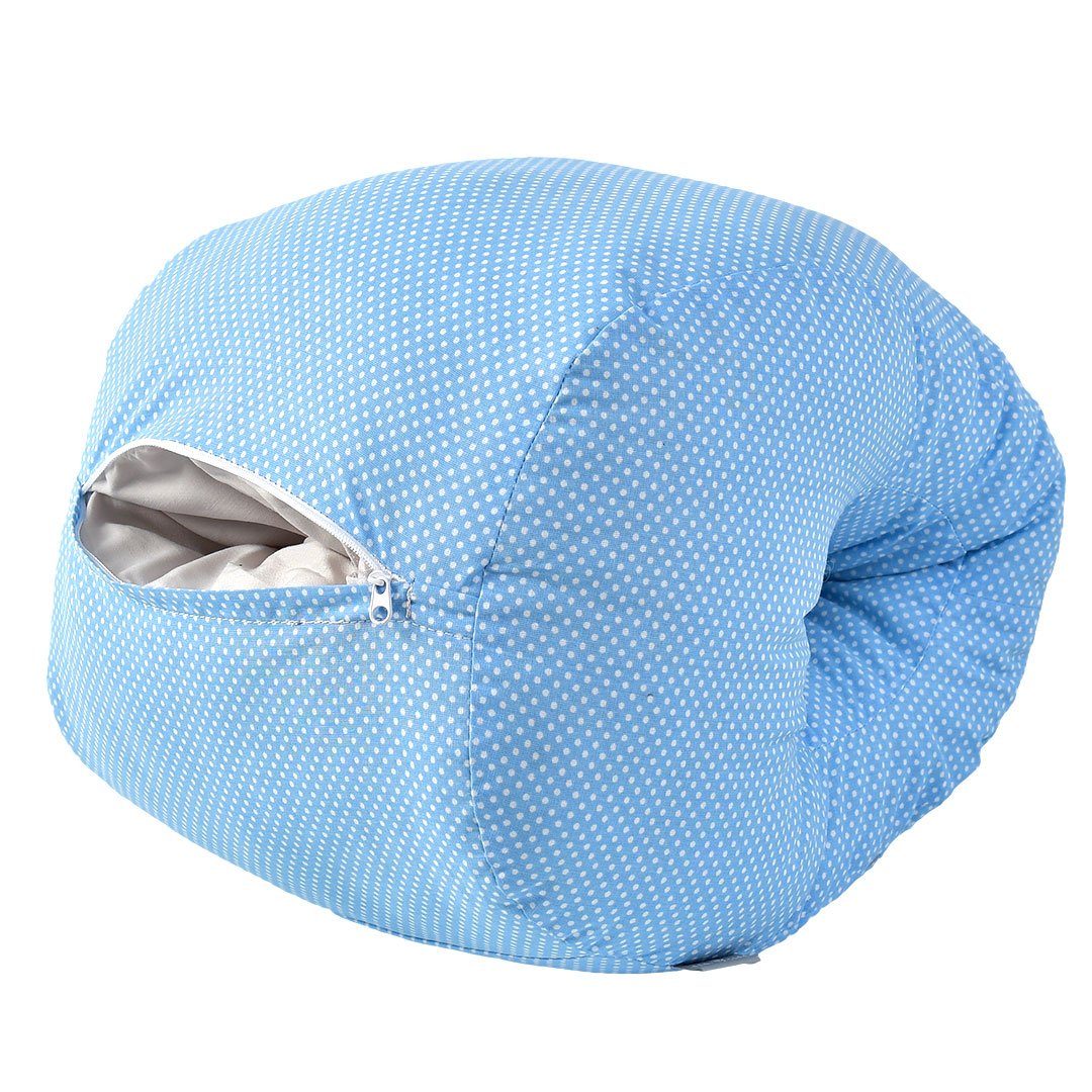 Подушка для годування Papaella Mini Горошок, 28х30 см, блакитний (8-31999) - фото 7