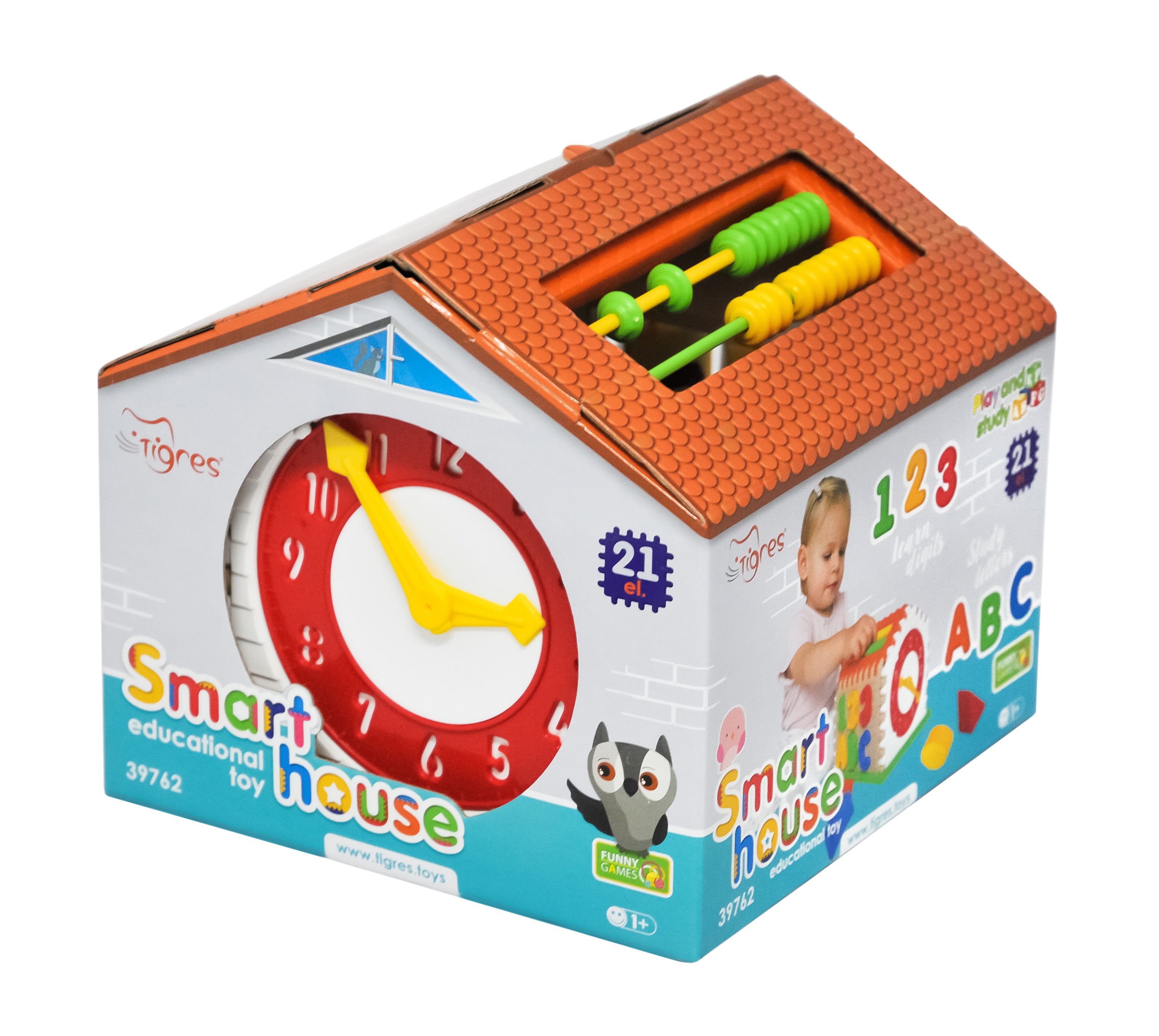 Игрушка-сортер Tigres Smart house, в коробке, 21 элемент (39762) - фото 3