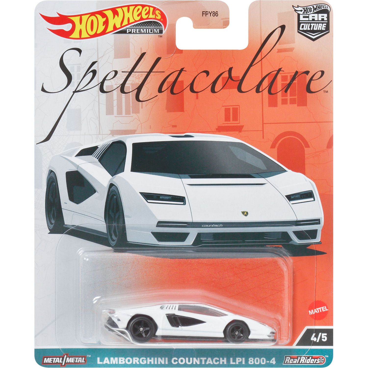 Коллекционная модель машинки Hot Wheels Car Culture Lamborghini Countach LPI 800-4 белая (FPY86/HKC40) - фото 1