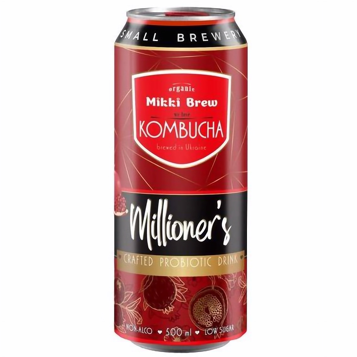 Напій безалкогольний комбуча Mikki Brew Millioner’s з/б 0.5 л - фото 1