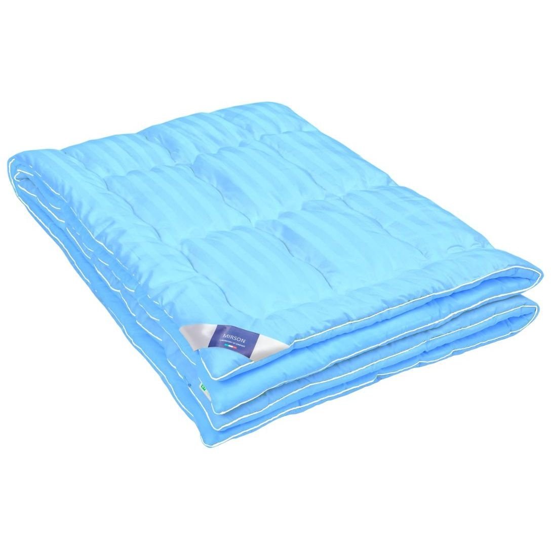 Одеяло шерстяное MirSon Valentino Hand Made Экстра Премиум №0340, демисезонное, 200x220 см, голубое - фото 1