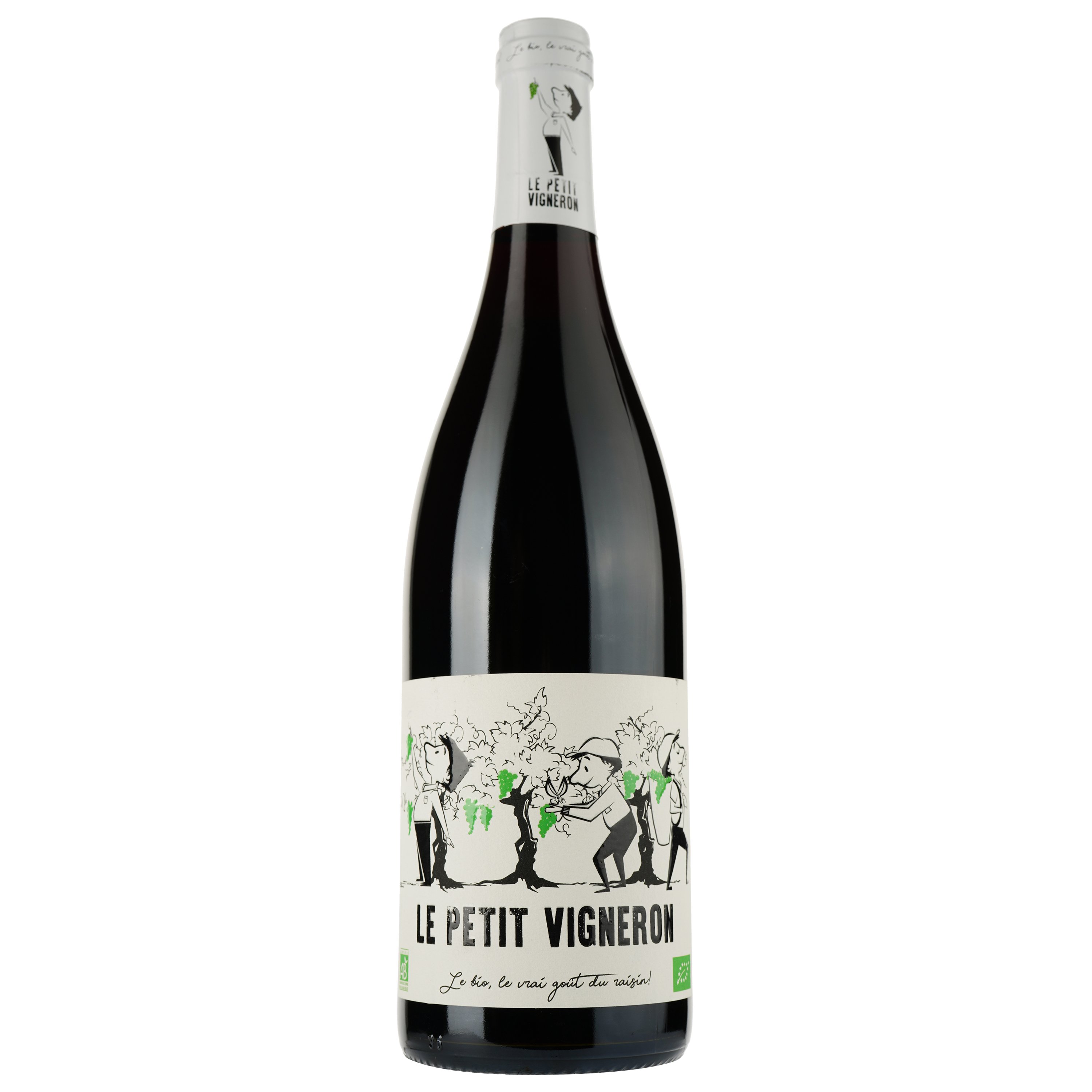 Вино Le Petit Vigneron Rouge Bio Vin de France, червоне, сухе, 0,75 л - фото 1
