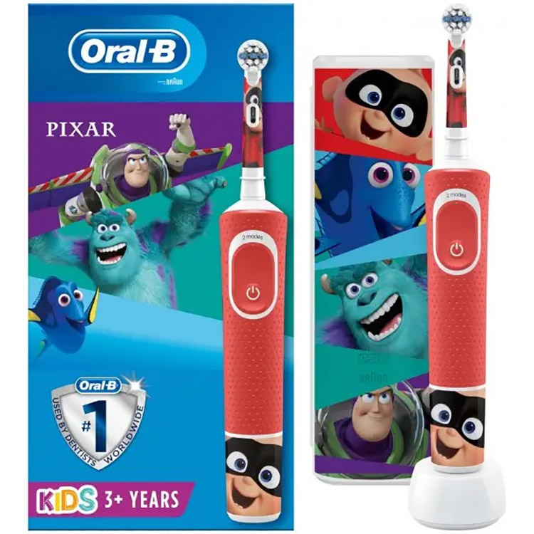 Электрическая зубная щетка Oral-B Kids Лучшие мультфильмы Pixar с футляром - фото 1