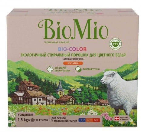 Стиральный порошок для цветного белья BioMio Bio-Color, концентрат, 1,5 кг - фото 1