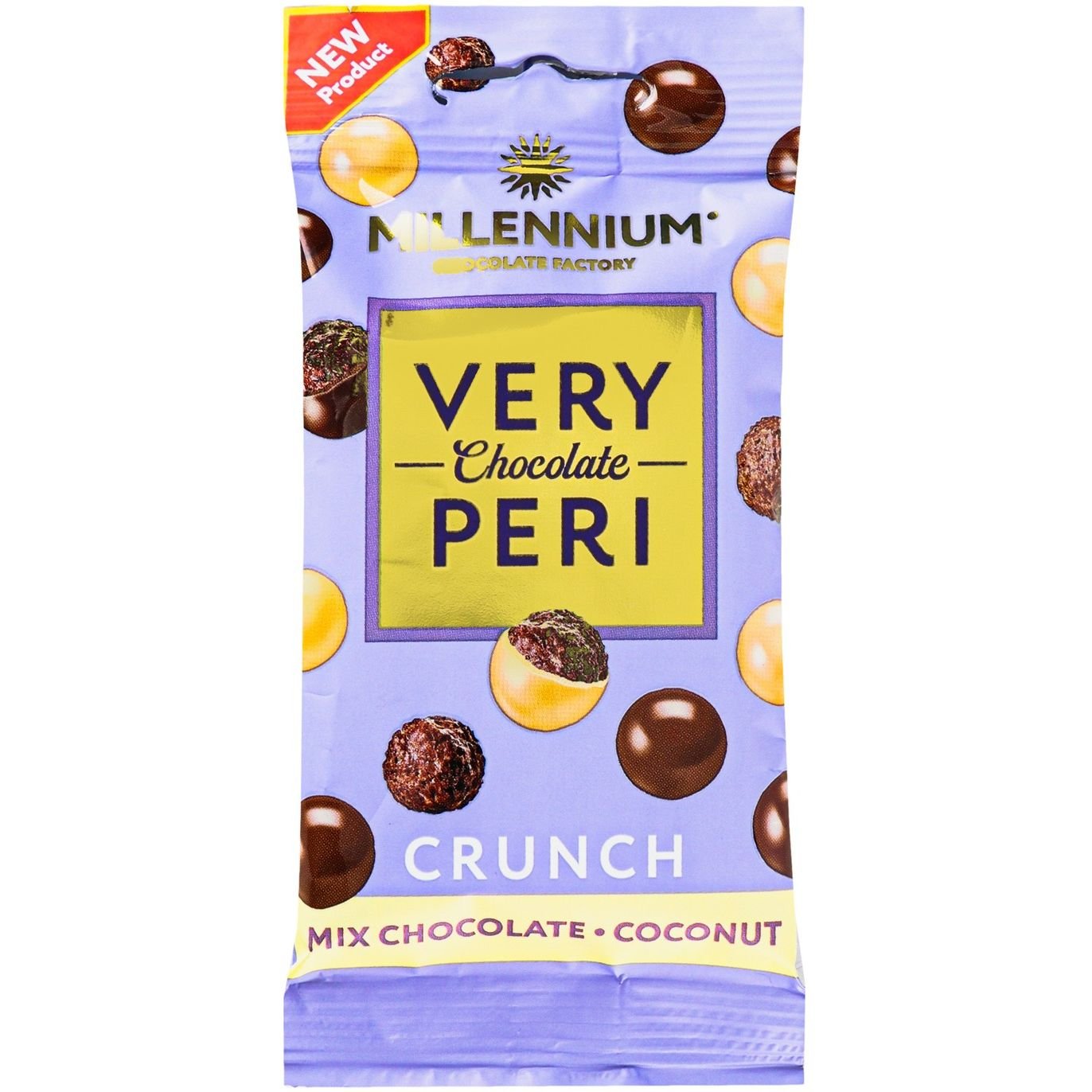 Драже Millennium Very Peri Crunch в шоколаде с кокосом 30 г (924029) - фото 1