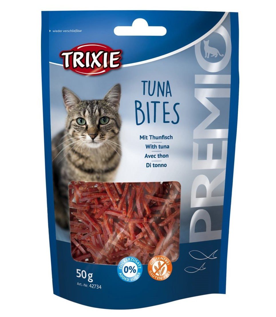 Лакомство для кошек Trixie Premio Tuna Bites тунец, с курицей и рыбой, 50 г - фото 1