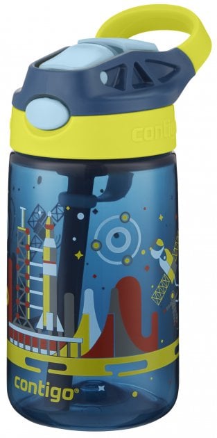 Пляшка дитяча Contigo, 420 мл, синій з малюнком космосу (2116114) - фото 3