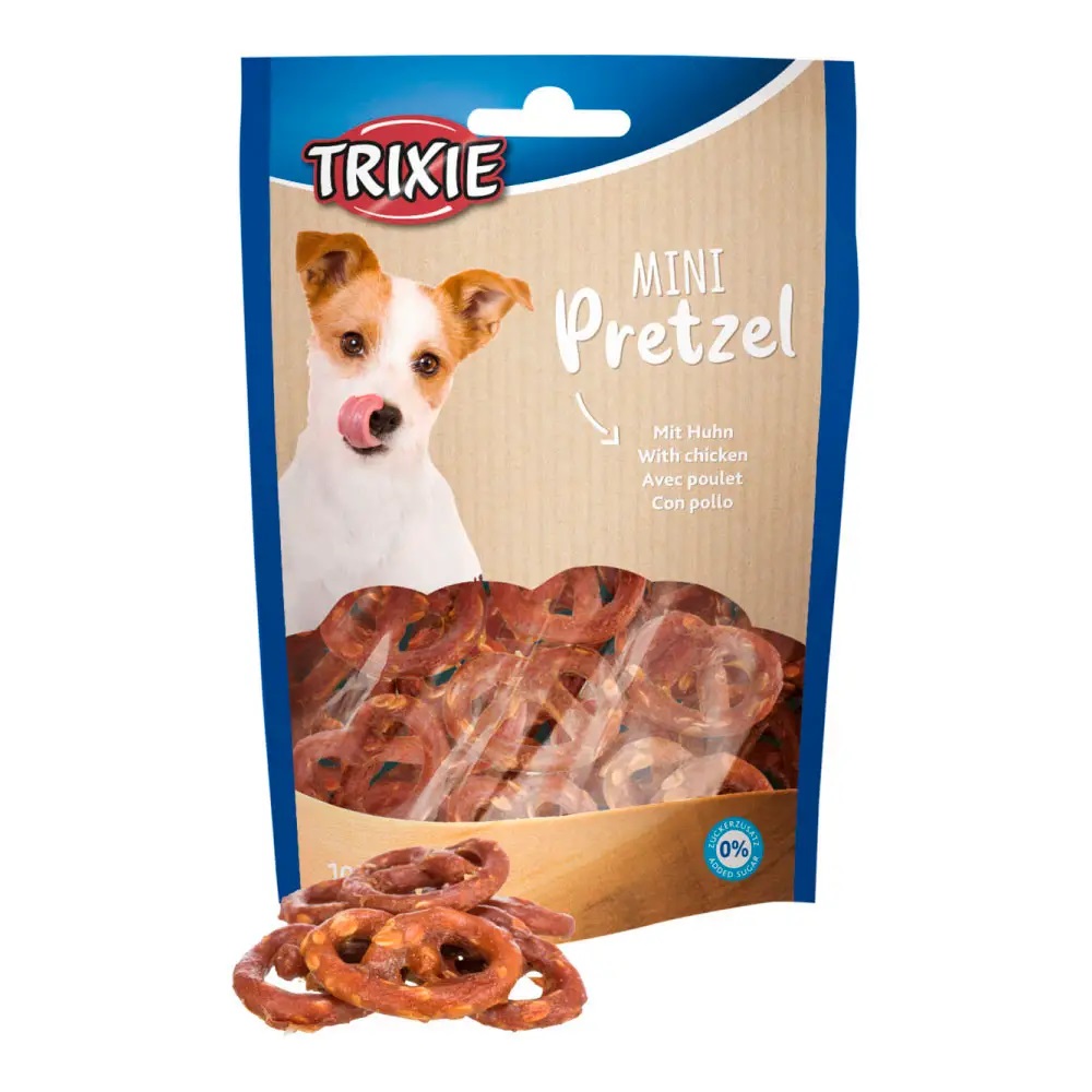 Лакомства для собак Trixie Mini Pretzels, крендель с курицей, 100 г (31656) - фото 2